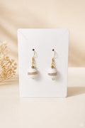 Handcrafted Dzi-Style Agate Beaded Dangle Earrings